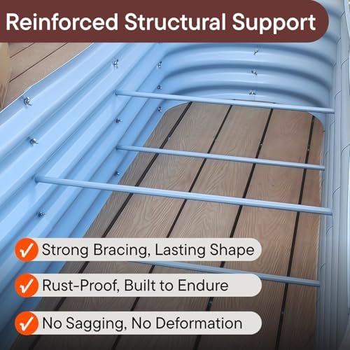 2 Pcs 6x2x2.5 ft Raised Garden Bed, 30" Tall Galvanized Planter Box - Image 6