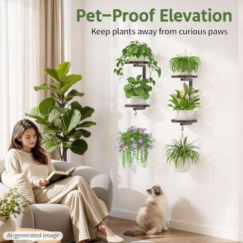 LASZOLA Plant Hanger Holder Window Shelf Wall Mounted Indoor, 2 Pcs Bronze - Image 6