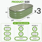 G GOOD GAIN 3Pcs Raised Garden Beds, Metal Planter Boxes Kit, Oliver - Image 2