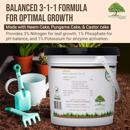 Eden Grow Max Organic Blended Neem Cake | Perfect for Home Gardening, Fruits, Lawns & Flowers | OMRI Listed (5lbs) - Image 3