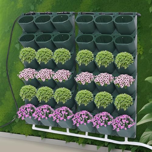 Garden Growing System, Vertical Self Watering Wall-Mounted Planters, Outdoor Hanging Grow Bags 36 Pockets, for Home Balcony Decoration - Image 3