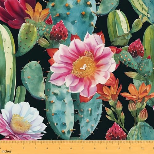 Cactus Fabric by The Yard, Floral Upholstery, Tropical Hawaiian Plant by Erosebridal