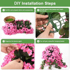 INQCMY Fake Flowers with Hanging Basket Realistic Artificial Begonias - Image 6