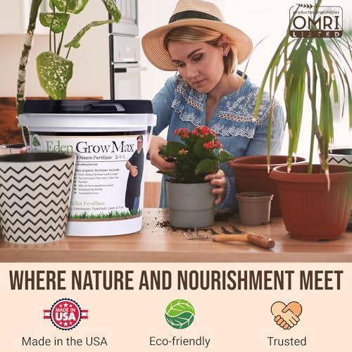 Eden Grow Max Organic Blended Neem Cake | Perfect for Home Gardening, Fruits, Lawns & Flowers | OMRI Listed (5lbs) - Image 6