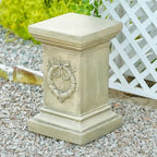 19.57" Tall Garden Pedestal Stand for Statues, MgO Weatherproof Plant Riser - Image 2
