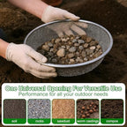 3PACK Soil Sifter for Gardening - Rock Sand Dirt Compost Sifter Fits 5-Gallon Buckets 1/4 Inch, 1/8 Inch, 3/8 Inch Mesh Sieve for Gravel, Dirt, Sawdust with Repotting Mat - Image 6