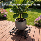 Garvee Plant Caddy with Wheels Heavy Duty 22" 2 PC Rolling Plant Stand - Image 6