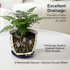 5.6 Inch Ceramic Plant Pots Set of 4 - Image 4