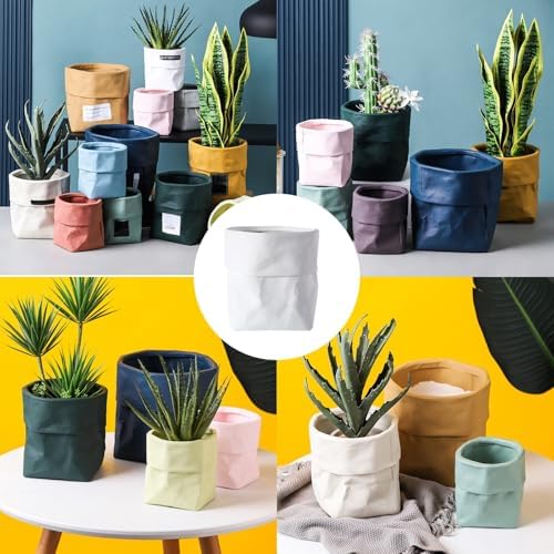 Indoor Plant Pot, 6.7 Inch (Large) Ceramic Planter with Drainage Hole and Mesh Pad – Modern Decorative Flower Pot with Attached Saucer, Perfect for Home and Office, Dark Green - Image 2