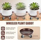 2 Pack 12 Inch Plant Caddy w/Wheels Heavy Duty, 320 lbs Capacity - Image 6