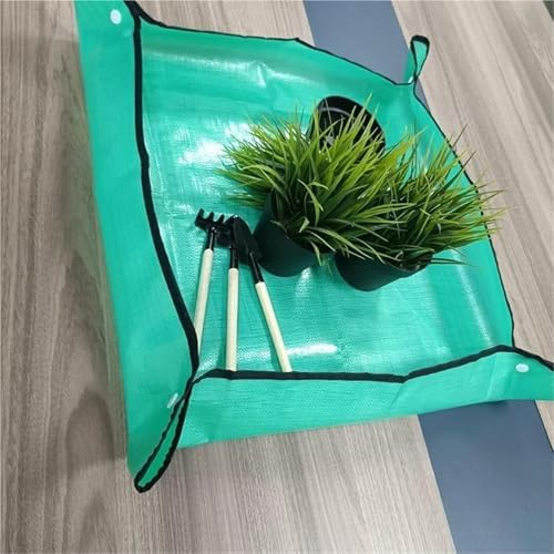 Repotting Mat Planting Mat Gardening Potting Pad Foldable Garden Plant Flower Pot Transplanting Waterproof Mats Plant Accessories 50cm-100cm(50x50cm-Yellow) - Image 5