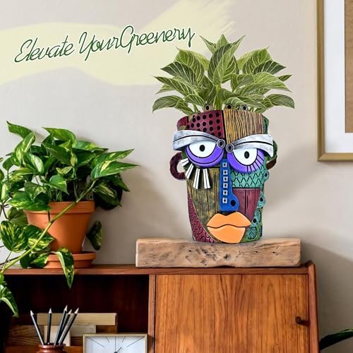 Midogaigai Abstract Face Planter Pots for Indoor Plants & Flowers Deco Gift - Image 6