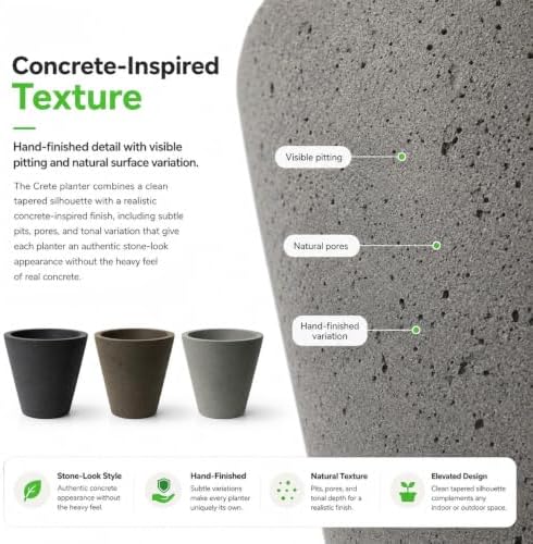 Algreen 89806 Self Watering Planter, 16-Inch, Warm Gray - Image 4