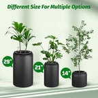 Hipicute 14 Inch Tall Self Watering Pots Set of 2 with Water Level Monitor, Tall Planters for Indoor and Outdoor Plants, Flower Pots for Living Room, Bedroom, Office, Patio, Porch, Garden, Black - Image 3