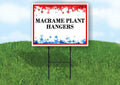 Macrame Plant Hangers 4Th Of July American Flag Usa Patriotic Red Blue Stars Double Sided 18x24 in. Yard Road Sign by WorkHouseSigns