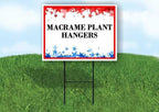 Macrame Plant Hangers 4Th Of July American Flag Usa Patriotic Red Blue Stars Double Sided 18x24 in. Yard Road Sign by WorkHouseSigns