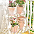 Sungmor Set of 3, 8 Inch Deer Embossed Terra Cotta Plant Pots - Image 5