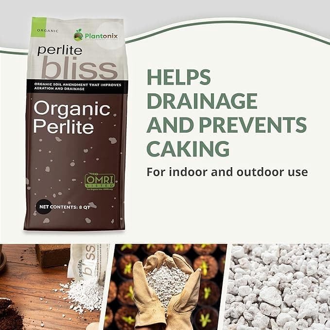 Seed Starting Soil Mix (24 Qts) - Coco Coir 650gm Bricks (2-Pack) + Perlite Bliss + 3 Gallon Grow Bags - Seed Starter Soil for Indoor Plants, Outdoor Plants, Seedlings - Organic Coco Coir Perlite Mix - Image 5