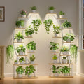 2 Pack Plant Stand Indoor with Grow Lights, 9 Tier Large Tall Plant Shelf by BACEKOLL