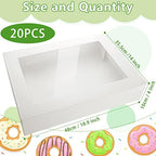 Gersoniel Half Sheet Cake Boxes with Window for Bakery, White, 10 Pack - Image 2