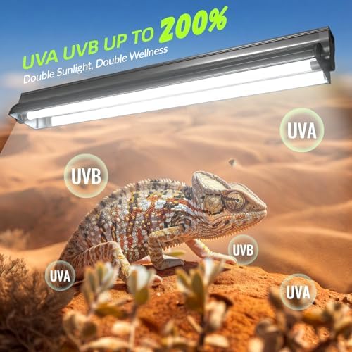 GlowUp 24W 10.0 T5 UVB Reptile Light Fixture Combo Kit 22inch Reptile Lamp Terrarium Hood 10.0 UVB Light for Bearded Dragon Reptiles Tropical Desert-Dwelling Lizards and Tortoises - Image 3
