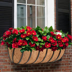 hehimhis 2 Pack 24 Inch Window Planter Box with Adjustable Bracket and Coco Liner for Porch, Balcony Planters Railing Hanging,Fence, Patio Hanging Planters for Garden Outdoor - Image 5