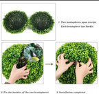 Artificial Plant Topiary Ball Dia 16in, Faux Boxwood Decorative Balls, Decorative Faux Greenery Fake Plants, Small Artificial Plants, Topiary Tree Plants, Grass Ball for Backyard Garden - Image 5
