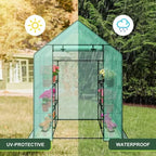 Nova Microdermabrasion Walk-in Greenhouse for Outdoors, 57 x 57 x 77 inch, Portable PE Cover Greenhouse with Anchors and Ropes Indoor Outdoor-3 Tier 8 Wired Shelves Plant Gardening Hot House - Image 4
