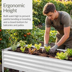 Best Choice Products 48x24x30in Galvanized Raised Garden Bed, Metal Elevated Planter Box, Vegetable Garden for Backyard, Patio, Balcony, 100% Non Toxic Materials - White - Image 5