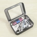 24 Pack Metal Storage Organizer Tins, Black, Mixed Sizes - Image 5