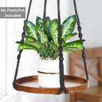 2 Pack Macrame Plant Hanger, Hanging Plant Shelf (12" + 10") - Image 4