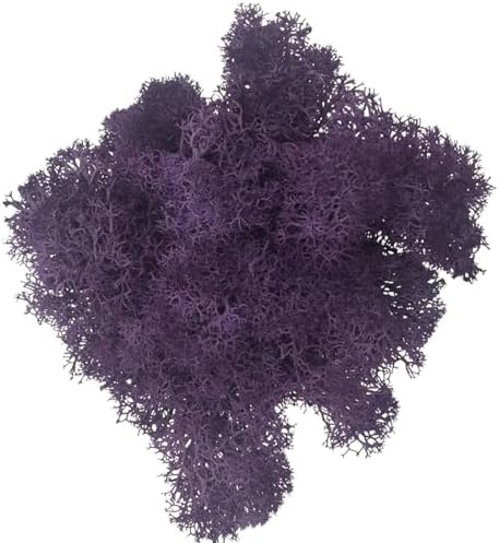 200g Artificial Moss for Crafts, Faux Decorative Plant for DIY Walls Wedding Party Table Centerpieces Home, Dark Purple by LKXHarleya