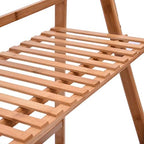 Rustic Wooden 3-Tier Ladder Folding Raised Plant Stand,Flower Plant Display Stand Rack,Freestanding Home Decor Shelves,27.6x15.7x37.8in - by NszzJixo9 - Image 3