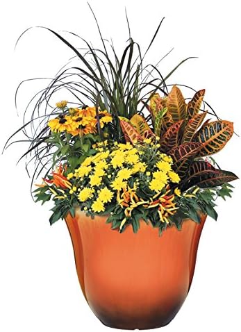 Classic Home and Garden Resin Planter, 15" | Tequila Sunrise | Pack of 2 | Flower Pot - Image 2