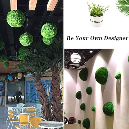 Artificial Plant Topiary Ball Dia 11in, Faux Boxwood Decorative Balls, Decorative Faux Greenery Fake Plants, Small Artificial Plants, Topiary Tree Plants, Grass Ball for Backyard Garden - Image 4