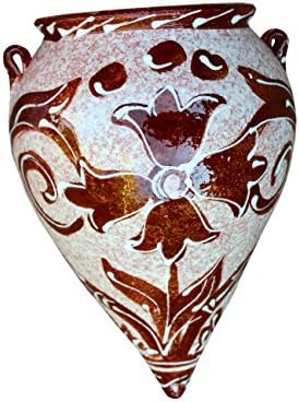 Hand-Painted Spanish Orza Wall Flower Pot, Spanish Cafe de Pico - Image 4