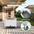 Elevated Raised Garden Bed with Legs,Outdoor Large Resin Patio Planter Box Stand Divisible with Drain Plug,Water Monitor for Plants Vegetables Flowers Fruits(Ashen) - Image 6