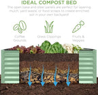 Best Choice Products 6x3x2ft Outdoor Metal Raised Garden Bed, Deep Root Box Planter for Vegetables, Flowers, Herbs, 269 Gallon Capacity, 100% Non Toxic Materials - Sage Green - Image 4