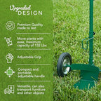 GOLETIO Potted Plant Mover Dolly with Flat-Free Rubber Wheels - Heavy-Duty Plant Pot Mover Caddy with Adjustable Grip and Foldable Handle for Indoor and Outdoor - Image 4