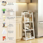4-Tier Bathroom Ladder Shelf Freestanding, 12.6" W x 37" H - Image 6