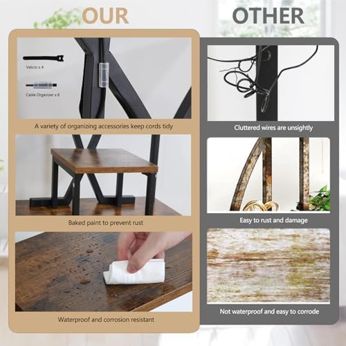 9 Tier 66" Tall Plant Stand with Grow Lights for Indoor Plants（Black） - Image 3
