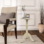 Decor Therapy Simplify Round Pedestal Accent Side Table, Chic & Compact MDF Furniture for Traditional Stylish Spaces - Buttermilk - (15" x 15" x 24") - Image 2