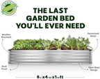 Plant & Plot Galvanized Raised Garden Beds Outdoor // 8×4×1 ft (2-Pack) Planter Raised Beds for Gardening, Vegetables, Flowers // Large Metal Garden Box (Silver) // Patented Tool-Free Design - Image 5