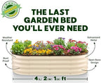 Plant & Plot Galvanized Raised Garden Beds Outdoor // 4×2×1 ft (2-Pack) Planter Raised Beds for Gardening, Vegetables, Flowers // Large Metal Garden Box (White) // Patented Tool-Free Design - Image 5