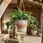 Hanging Stripe Rings 6.5" Flower Pot, Multi Color - Image 2