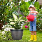 Quarut 15 Inch 4 Pack Large Pots, for Plants,Plastic Flower Pot for Indoor - Image 2