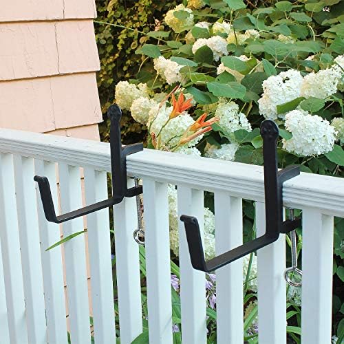 Achla Designs SFB-01C Clamp-On Flower Box, 6" Deck Bracket, Black - Image 3