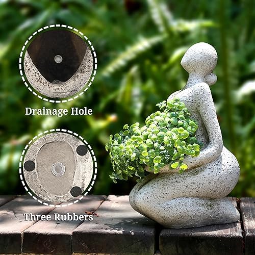 Face Planter Pot Head Planter for Outdoor Indoor Unique Garden Decor - Image 3