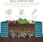 Best Choice Products 6x3x2ft Outdoor Metal Raised Garden Bed, Deep Root Box Planter for Vegetables, Flowers, Herbs, 269 Gallon Capacity, 100% Non Toxic Materials - Peacock Blue - Image 4