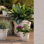 Bloem Ariana 20" Plastic Self-Watering Planter, Vanilla Bean, 2-Pack - Image 2